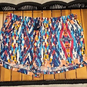 a.n.a Blue and Orange Athletic Shorts Vibrant Design